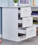 ⁦مكتب ام دى اف أبيض - 120×74×60 سم⁩ - الصورة ⁦4⁩