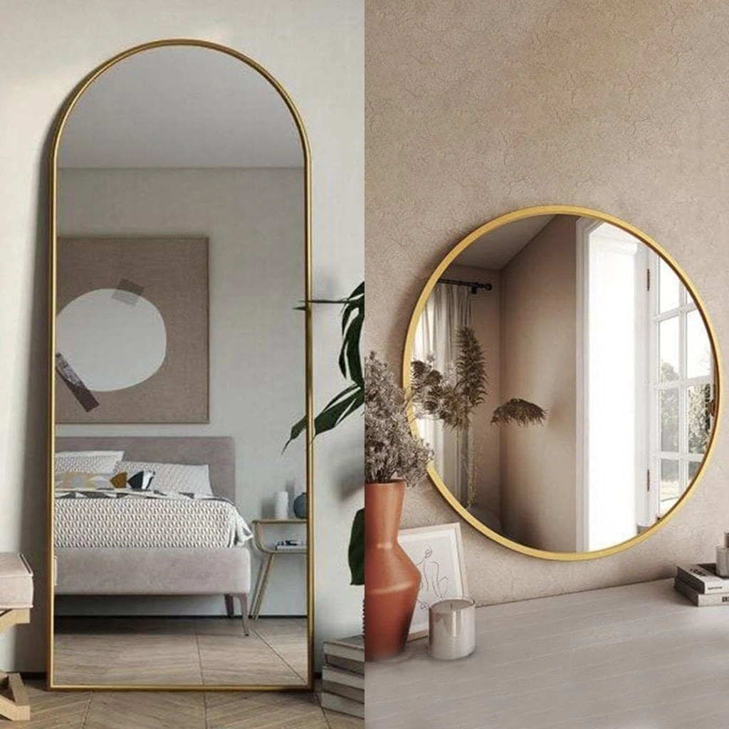 0_11_91 طقم مرايا أم دى اف قطعتين - ذهبي - الصورة 1