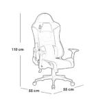 ⁦كرسي ألعاب بلاستيك و جلد - أسود و رمادي⁩ - الصورة ⁦3⁩