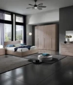 غرفة نوم خشب ام دى اف 5 قطع - بيج