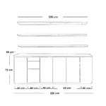 ⁦مطبخ كامل مودرن ام دي اف بيج خشبي - 8 قطع⁩ - الصورة ⁦3⁩