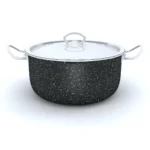 ⁦طقم أواني طهي جرانيت بلس 9 قطع - اسود⁩ - الصورة ⁦5⁩