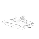 ⁦Ricrac Rito- Large Pets Cushion Navy Blue - 110x80x32 cm⁩ - الصورة ⁦4⁩