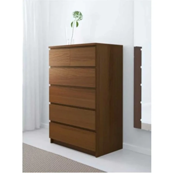وحدة ادراج ام دي اف 6 ادراج بني - 123×80×42 سم
